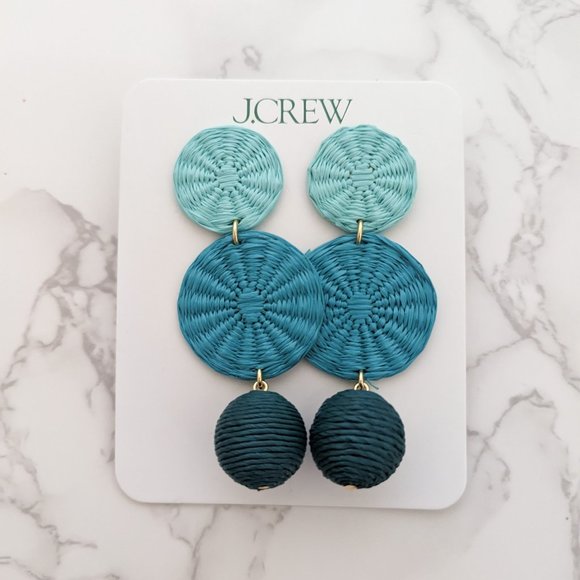 J.Crew Triple-Drop Raffia Earrings - Picture 5 of 6